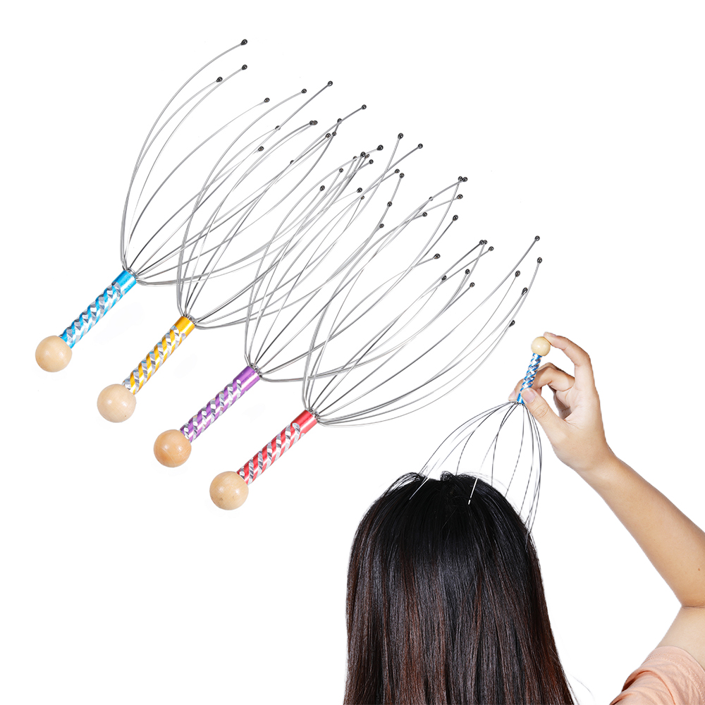 Anti-Stress Octopus Head Massager Body Massager Remove Scalp Relaxation Relieve Pressure Pain Relief Head Massage Care Tools