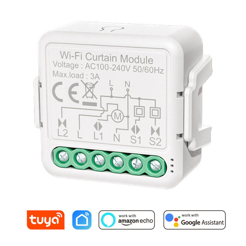 Tuya WiFi Intelligent Curtain Switch Module Intelligent Home Modification Module Mobilephone APP Remotes Control Voice Control