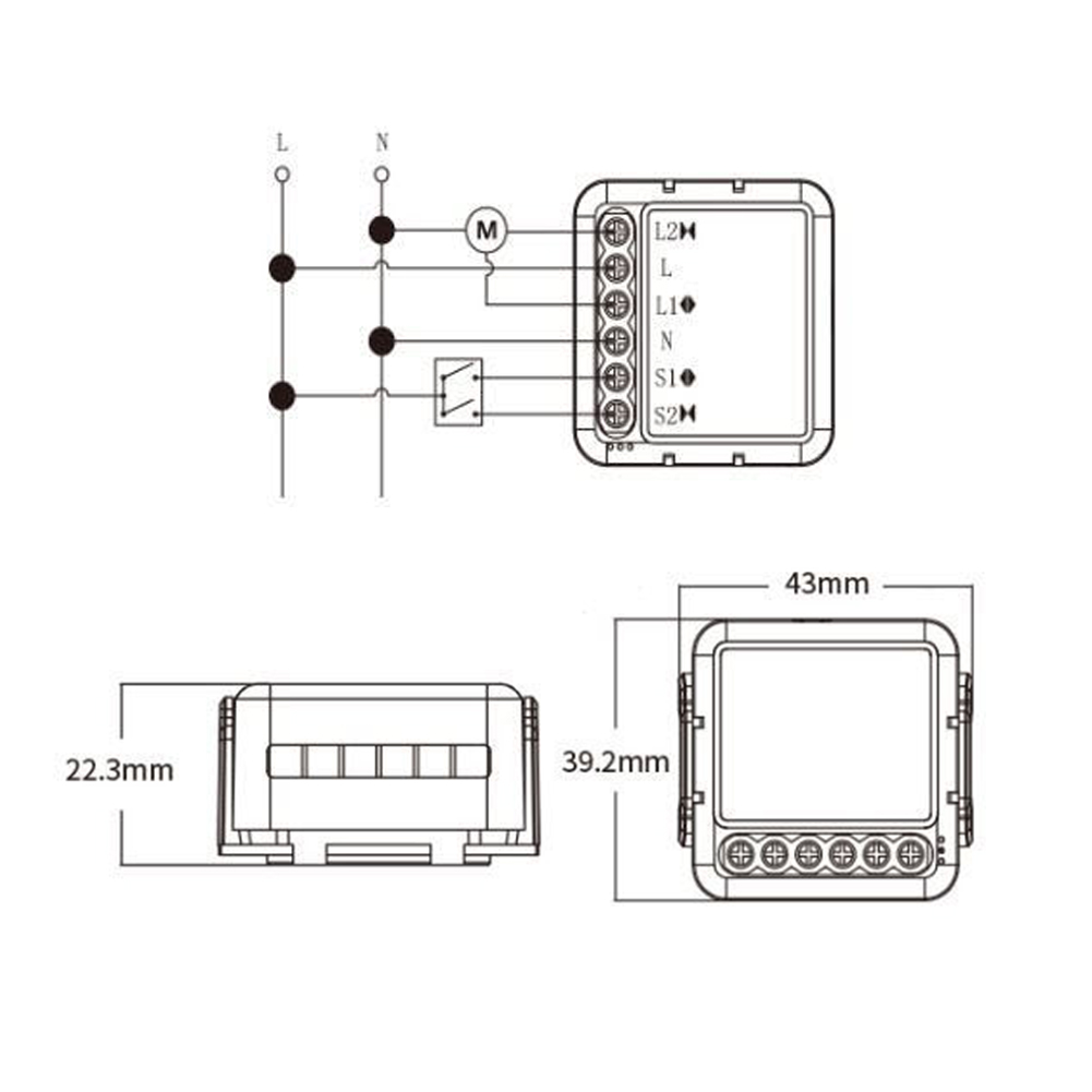 Tuya WiFi Intelligent Curtain Switch Module Intelligent Home Modification Module Mobilephone APP Remotes Control Voice Control