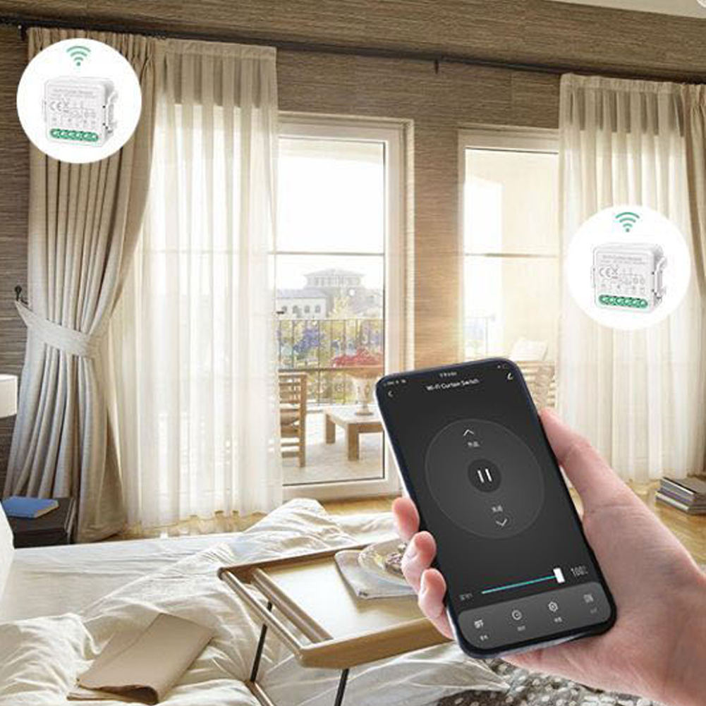 Tuya WiFi Intelligent Curtain Switch Module Intelligent Home Modification Module Mobilephone APP Remotes Control Voice Control