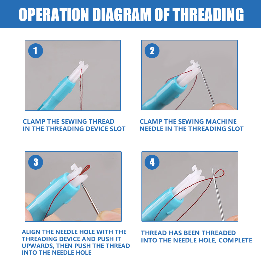 1Pc Needle Threader Stitch Insertion Tool for Sewing Machine Needle Stitch Inserter Manual Needle Changer Threader Sewing Tool