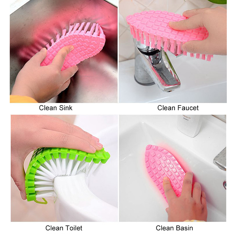 Flexible Bending Brush 360 Degree Sink Toilet Cleaning Tools Clothes Washing Bathroom Soft Corner Cleaning Brush Kitchen Accesso