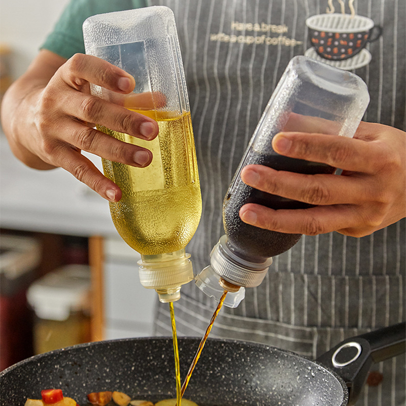 300ml Oil Bottle Oil Bottle Dispenser Squeeze Oil Pot Condiment Kitchen Gadgets Cooking Baking Ketchup Mustard Mayo