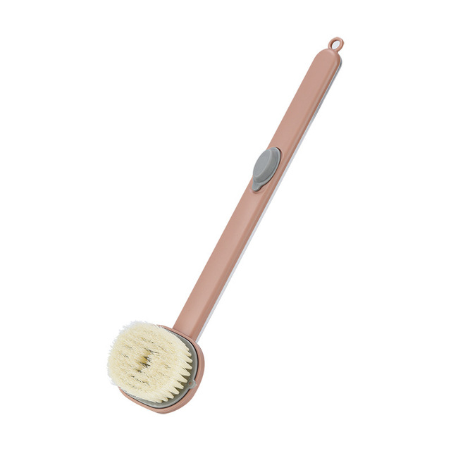 Long Handle Liquid Dispenser Bath Brush Body Brush Back Exfoliating Scrub Massager Skin Cleaning Tool Bathroom Accessories