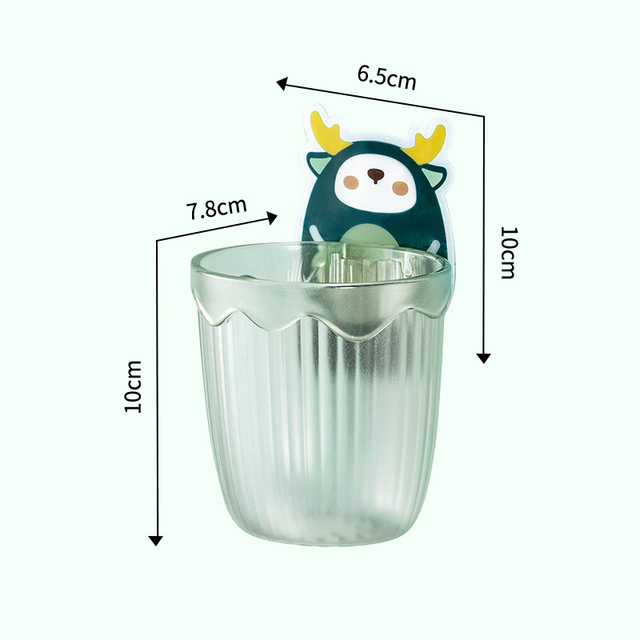 Toothbrush Wall Mounted Holder Toothpaste Mouth Cup Waterproof Holder Drill-FreeBathroom Storage Shelf Portable Rack Organize