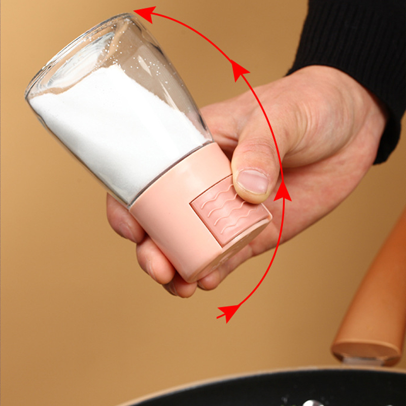 Quantitative Salt Shaker Push Type Salt Dispenser Salt Tank Sugar Bottle Spice Pepper Salt Shaker SpiceJar Can Seasoning Bottle