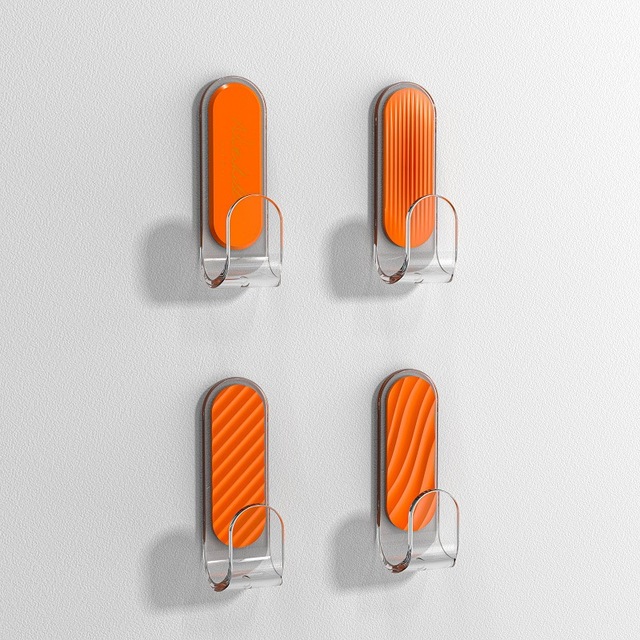 4Pcs Colorful Self Adhesive Wall Hooks For Kitchen Bathroom Non-marking Hook Multifunctional Hanging Hooks Home Storage Hooks
