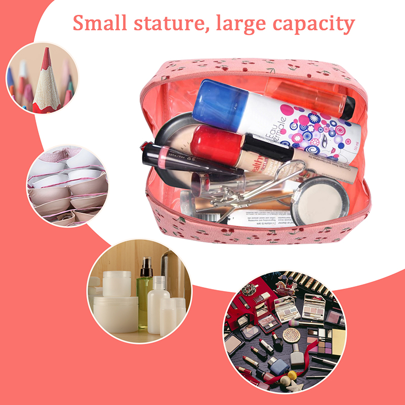 Women's Cosmetic Bag Zipper Makeup Bags Female Girls Brush Lipstic Storage Kit Pouch Toiletry Bags Travel Student Pencil Case