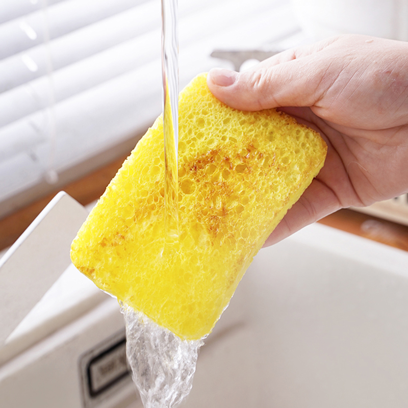Wood Pulp Sponge Scouring Pad Kitchen Dishwashing Sponge Bathroom Cleaning Tools Dish Cleaner Household Kitchen Gadgets