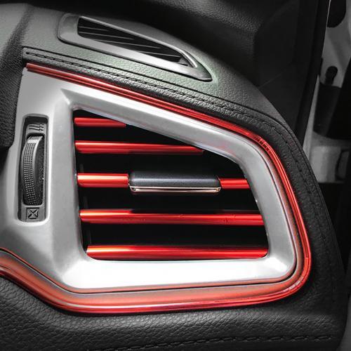 10Pcs 20cm Universal  Car Air Conditioner Outlet Decorative U Shape Moulding Trim Strips Decor Car Styling Accessories Interior