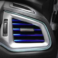 10Pcs 20cm Universal  Car Air Conditioner Outlet Decorative U Shape Moulding Trim Strips Decor Car Styling Accessories Interior