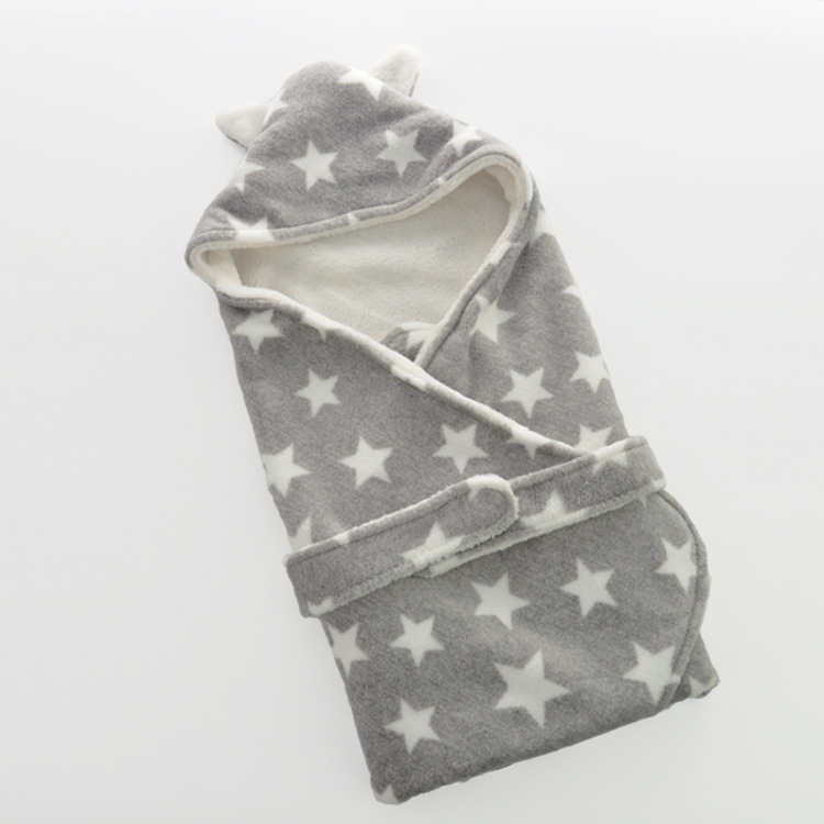 cute Animal shape baby hooded bathrobe towel baby receiving fleece blankets neonatal hold to be Children kids infant bathing