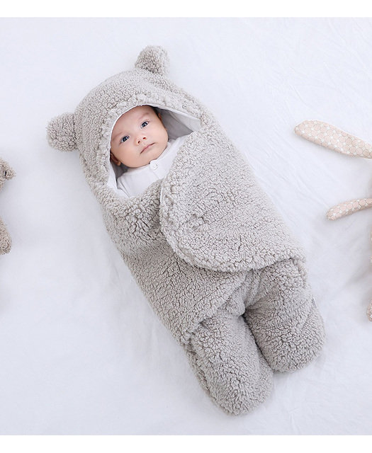 Soft Newborn Baby Wrap Blankets Baby Sleeping Bag Envelope For Newborn Sleepsack 100% Cotton thicken Cocoon for baby 0-9 Months