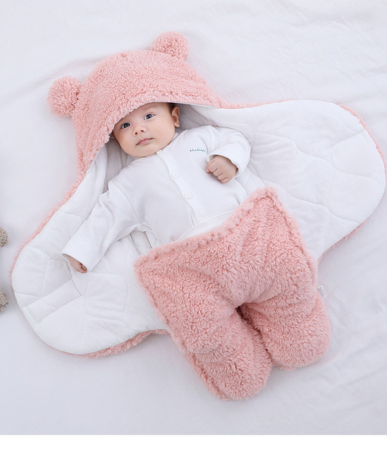 Soft Newborn Baby Wrap Blankets Baby Sleeping Bag Envelope For Newborn Sleepsack 100% Cotton thicken Cocoon for baby 0-9 Months