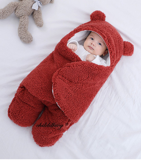 Soft Newborn Baby Wrap Blankets Baby Sleeping Bag Envelope For Newborn Sleepsack 100% Cotton thicken Cocoon for baby 0-9 Months