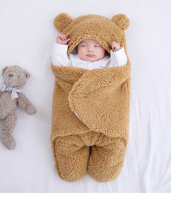 Soft Newborn Baby Wrap Blankets Baby Sleeping Bag Envelope For Newborn Sleepsack 100% Cotton thicken Cocoon for baby 0-9 Months