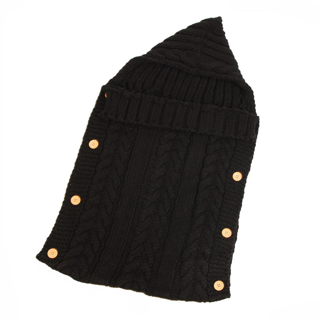Baby Sleeping Bag Envelope Winter Kids Sleepsack Footmuff For Stroller Knitted Sleep Sack Newborn Swaddle Knit Wool Slaapzak