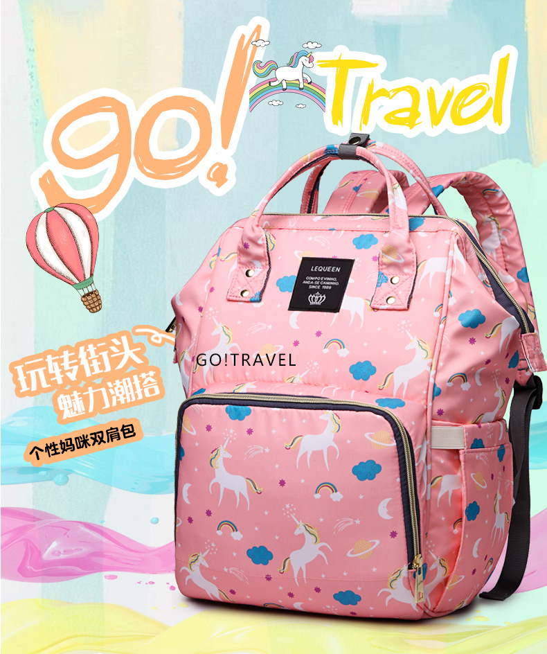 Mummy Bag Diapering Unicorn Mummy Bag Multifunctional Large Capacity Bag Bottle Shoulder Bag Backpack Prenatal Bag Diaper Bags