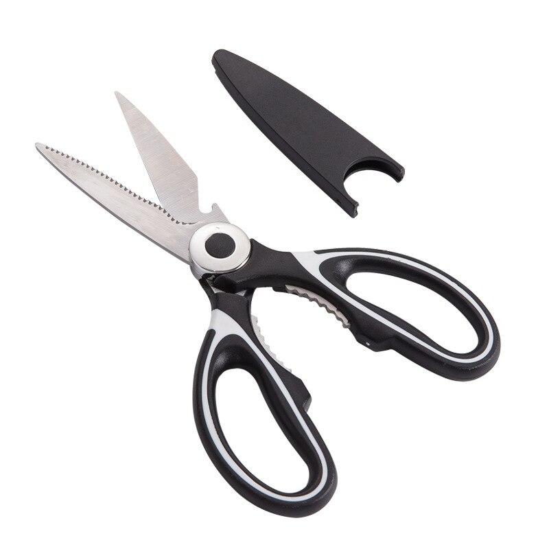 Stainless Steel Kitchen Accessories Chicken Bone Scissors Multi-function Corkscrew Fish Scales Scraper And Nutcracker Cooking Gadgets