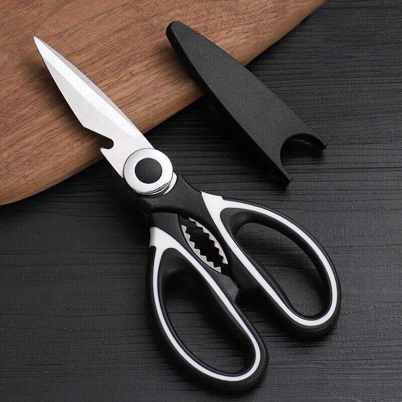 Stainless Steel Kitchen Accessories Chicken Bone Scissors Multi-function Corkscrew Fish Scales Scraper And Nutcracker Cooking Gadgets