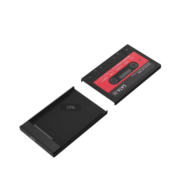 Retro SATA interface tape removable hard disk 2.5 Inch USB 3.0 HDD SSD External Hard Drive Enclosure To USB Disk Nostalgic 6Gbps Solid State Disk Hard Disk for Notebook