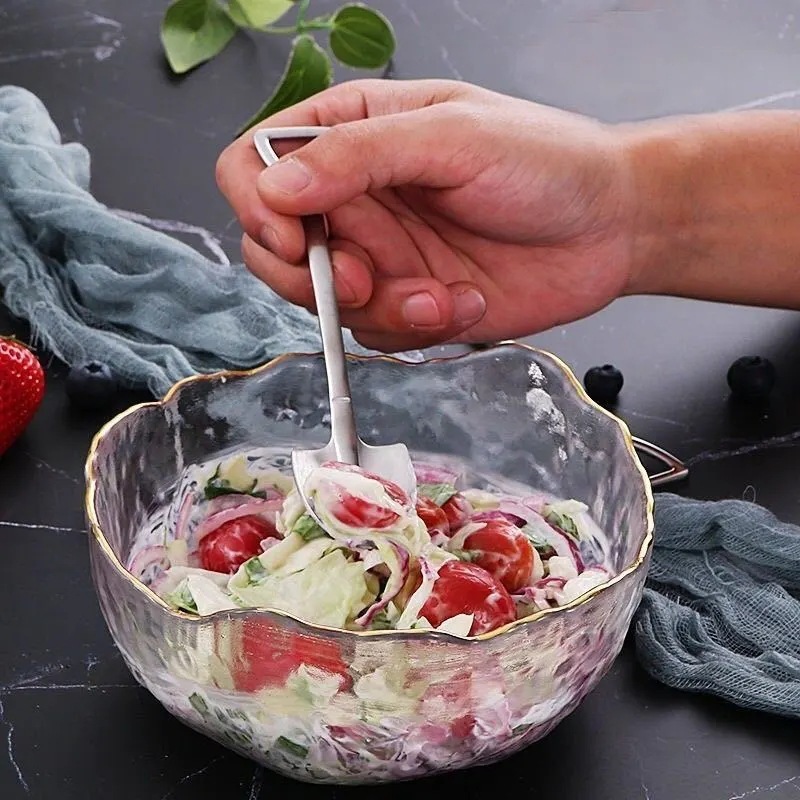 Stainless Steel Shovel Spoon Creative Coffee Spoon For Watermelon Ice Cream Dessert Scoop Kitchen Tableware Cutlery Set