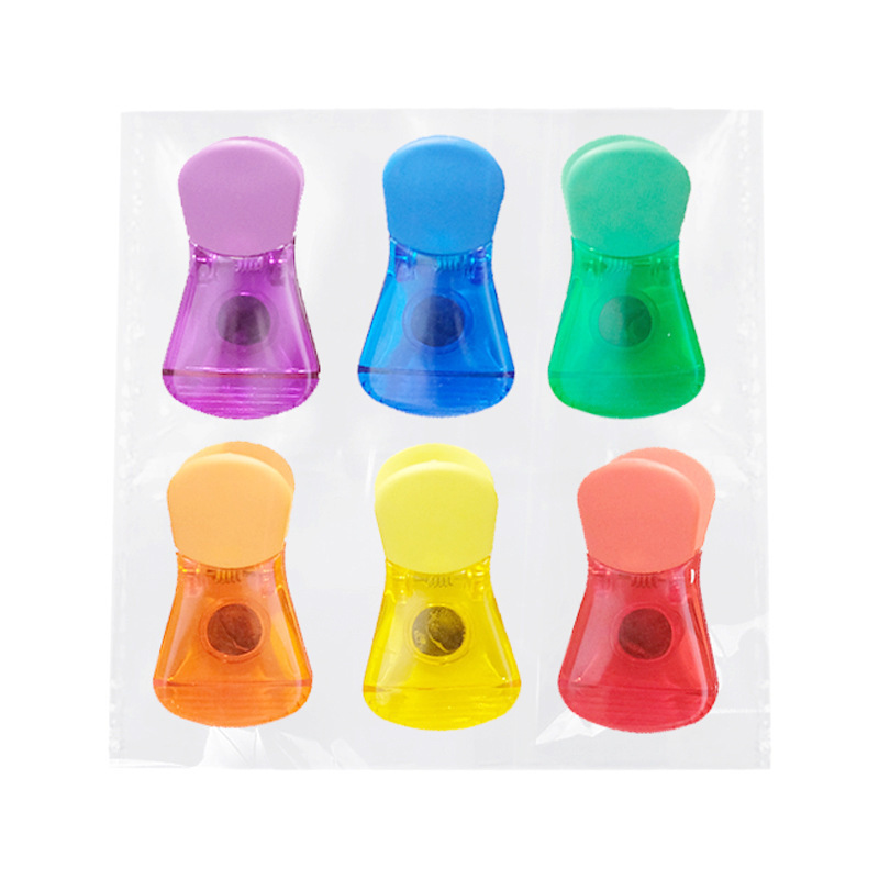 6PCS Magnetic Fridge Magnets Food Sealing Folder Home Food Fast Food Clip Bag Snack Storage Seal Bag Clip  Kitchen Tool