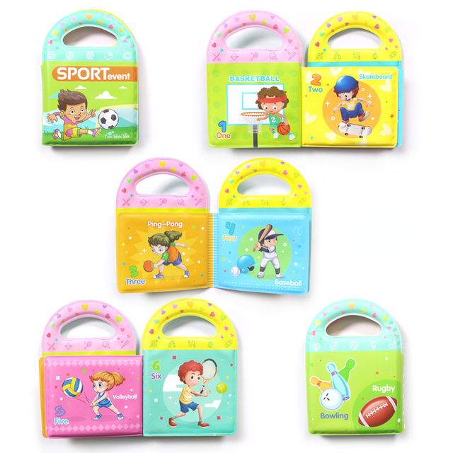 EVA Cartoon Baby Bath Books Early Educational Bathroom Toys Activity Waterproof Pages Baby Puzzle Book for Toddler