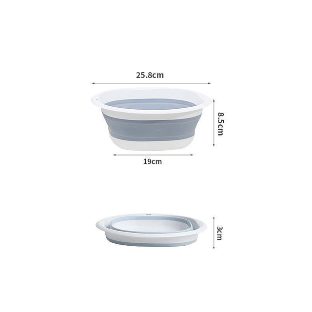 Multi-purpose Folding Wash Basin Portable Lightweight Hanging Collapsible Dish Travel Hiking Camping Picnic Cleaning Tool