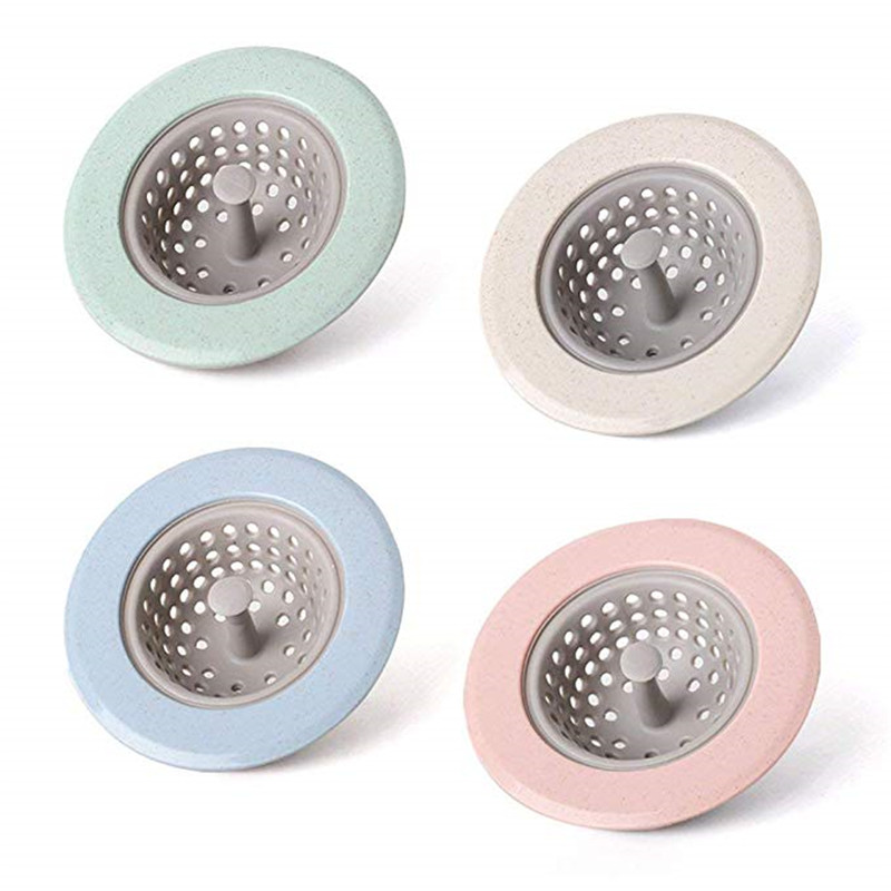 Silicone Kitchen Mesh Sink Strainer Drain Sink Filter Plastic Food Rice Sink Stopper Bathtub Hair  Colander Strainer