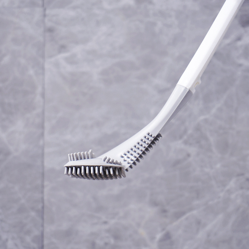 Golf Silicone Toilet Brushes With Holder Set Long Handled Toilet Cleaning Brush Modern Hygienic Bathroom Accessories