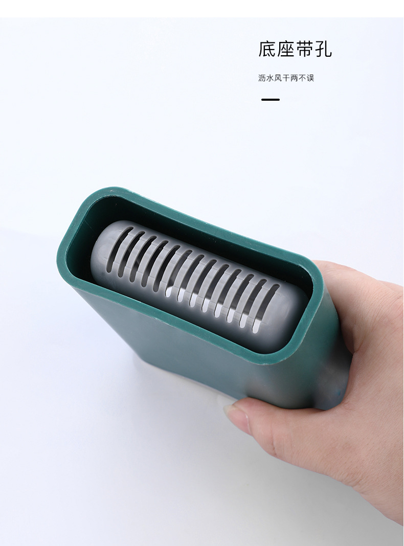 Silicone Toilet Brush Wc Cleaner Toilet Brush With Holder Wall-mounted Bathroom Cleaner Durable WC Accessories Gap Cleaning