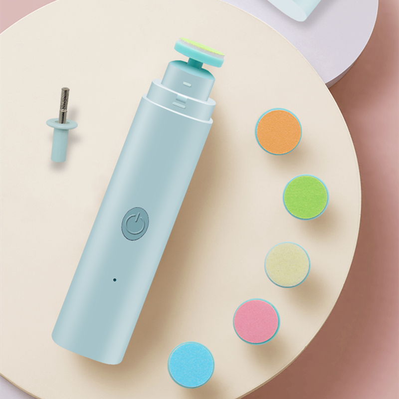 Safety Electric Baby Nail File Clippers Toes Fingernail Cutter Trimmer Manicure Tool Pedicure Care Tool Set for Kids Scissors