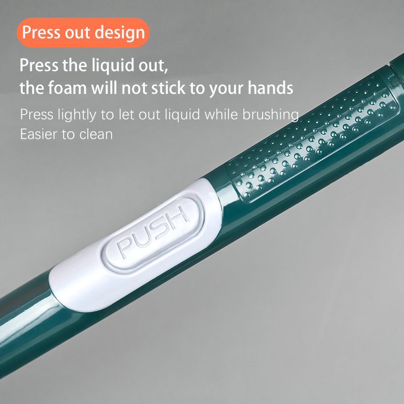 TPR Silicone Toilet Brush Long Handle Refill Toilet Brush Wall-Mount Or Floor-Standing Cleaning Brush Bathroom Accessories