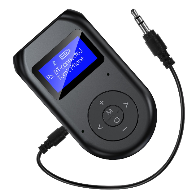 TV, Ccomputer, Game, Music, Bluetooth adapter Bluetooth Transmitter and Receiver 3-in-1 Wireless Bluetooth 5.0 Adapter, Low-latency Audio Adapter with Display