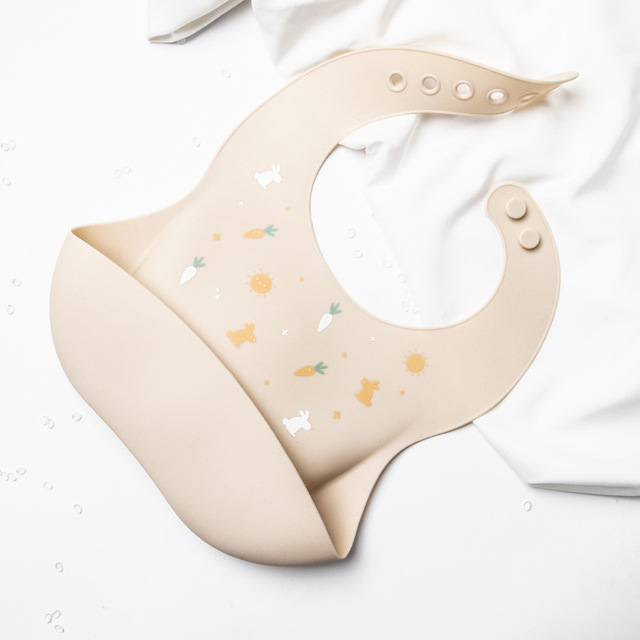 Soft Gilding Constellation Waterproof Silicone Baby Bib Gold Plated Cartoon Girl Boy Adjustable Kids Bib Cute Baby Feeding Stuff