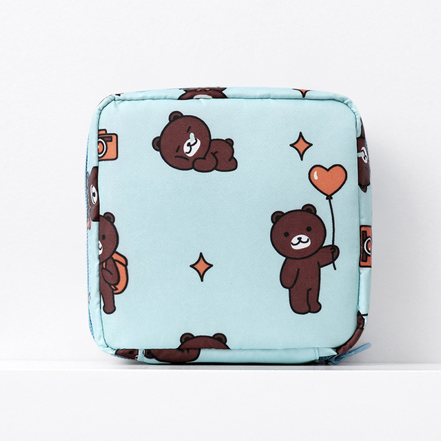Napkin Sanitary Pad Pouch Women Girl Cute Towel Storage Bag Coin Purse Lipstick Headphone Case Sanitary Credit Card Holder Bags