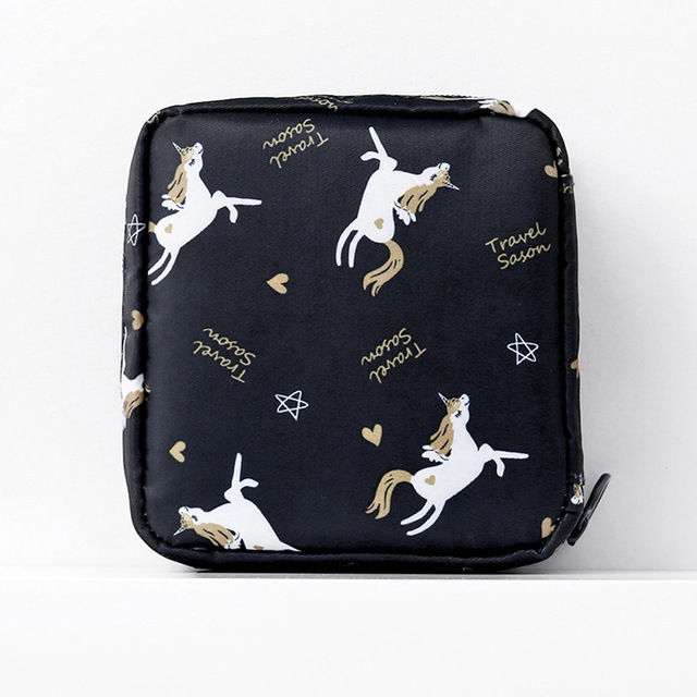 Napkin Sanitary Pad Pouch Women Girl Cute Towel Storage Bag Coin Purse Lipstick Headphone Case Sanitary Credit Card Holder Bags
