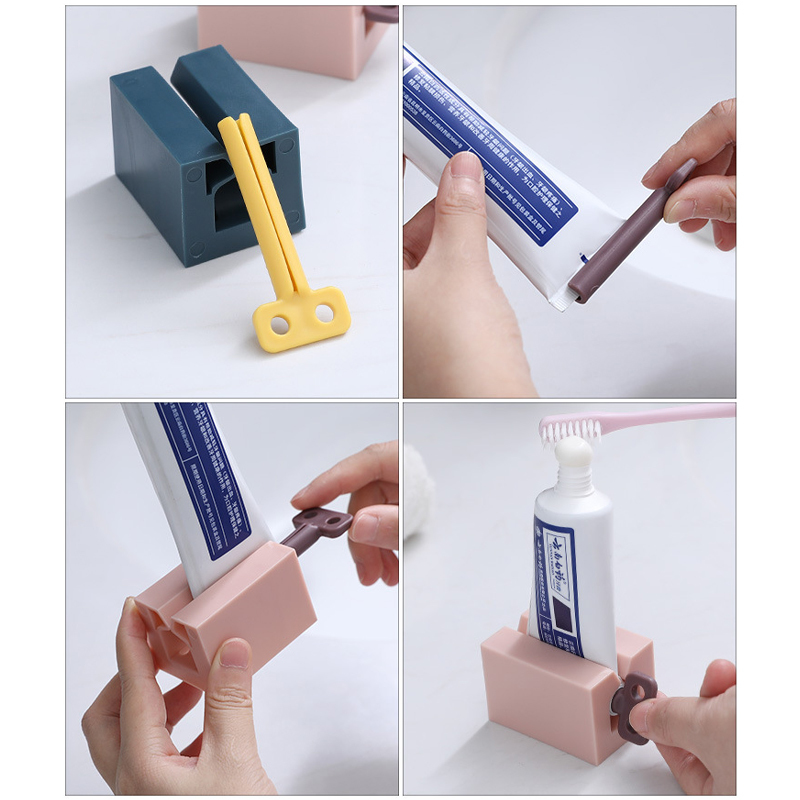Home Plastic Toothpaste Tube Squeezer Easy Dispenser Rolling Holder Bathroom Supply Tooth Cleaning Accessories Home
