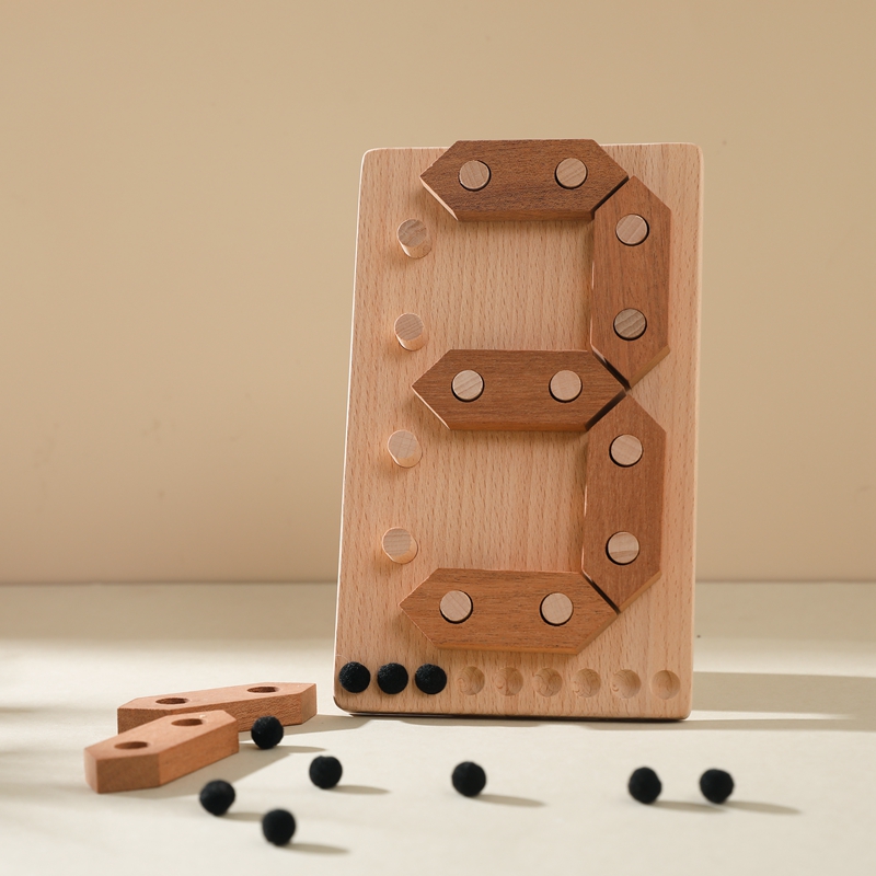 1 Set Baby Toys Creative Wooden Puzzle 0-9 Number Shape Matching 3D Puzzle Board Game Wooden Montessori Toys For Children Gifts