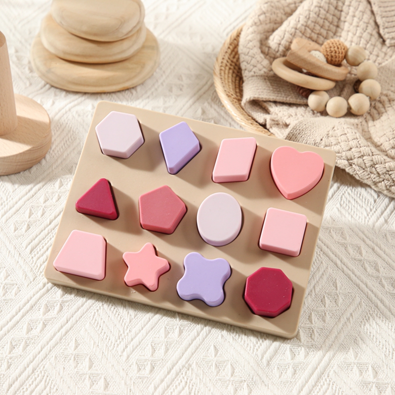 Wooden Geometric Shapes Montessori Puzzle Sorting Math Bricks Preschool Learning Educational Game Baby Toddler Toys for Children