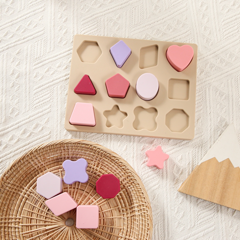 Wooden Geometric Shapes Montessori Puzzle Sorting Math Bricks Preschool Learning Educational Game Baby Toddler Toys for Children