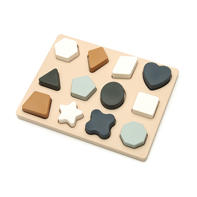 Wooden Geometric Shapes Montessori Puzzle Sorting Math Bricks Preschool Learning Educational Game Baby Toddler Toys for Children