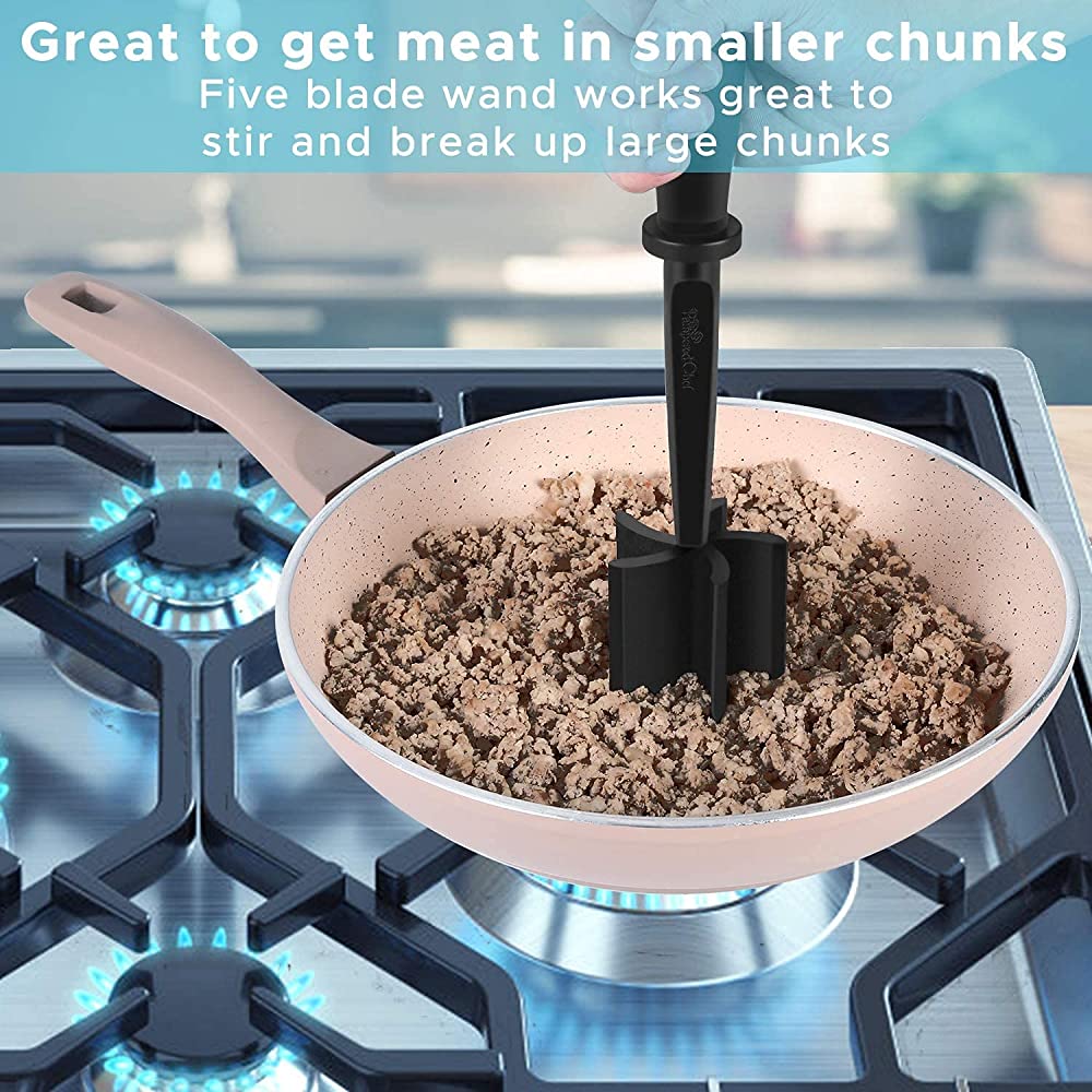 Multifunctional Heat Resistant Meat Masher Nylon Hamburger Chopper Ground Meat Chopper Utensil Non Stick Cookware Kitchen Tool