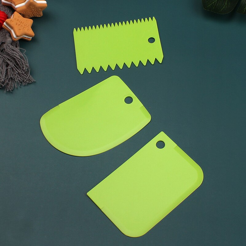 Kitchen Gadgets 3PCs/Set White Scraper Cake Blade Bread Making Spatula Cutters Cake Model Blue Silicone Decoratin Tools Kitchen Accessories