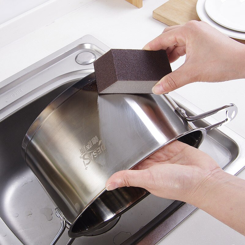 Strong Decontamination Bath Brush Sponge Tiles Clean for descaling Brush Hot Sale Magic Strong Decontamination Thickening Bath Brush Kitchen Clean Tools