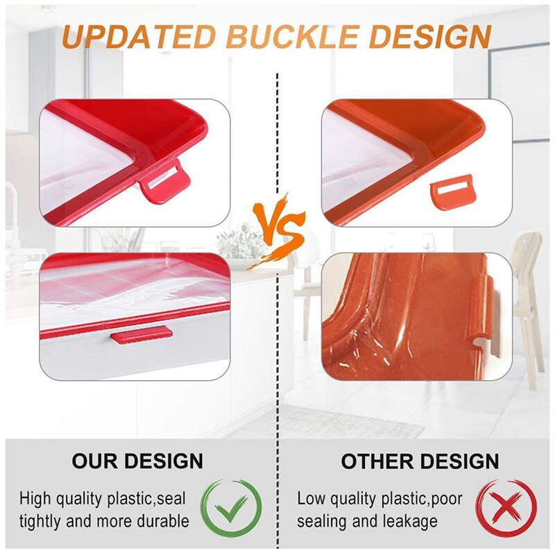 Kitchen Accessories Red Clever Tray Creative Food Preservation Plastic Wrap  Food Storage Reusable Serving Fruit And Vegetable Tools Fresh Film