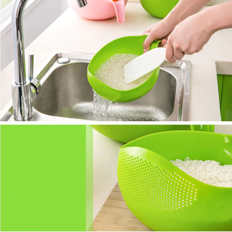Kitchen Accessories Tools Rice Beans Peas Washing Filter Strainer Multifunction Vegatable Fruit Drin Basket Bowl Kitchen Supply Household