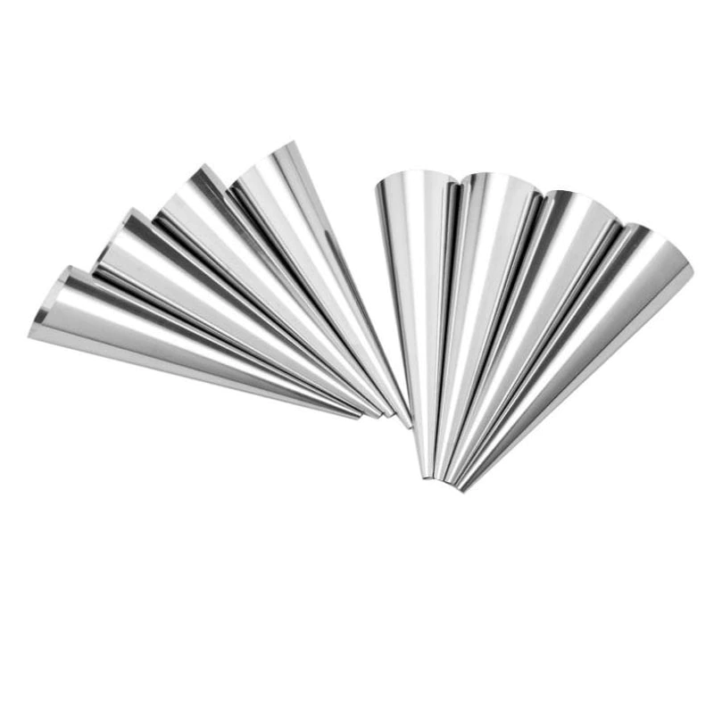 Baking Cones Tool Stainless Steel Spiral Croissant Tubes Horn Bread Pastry Making Cake Mold Baking Supplies Kitchen Accessory