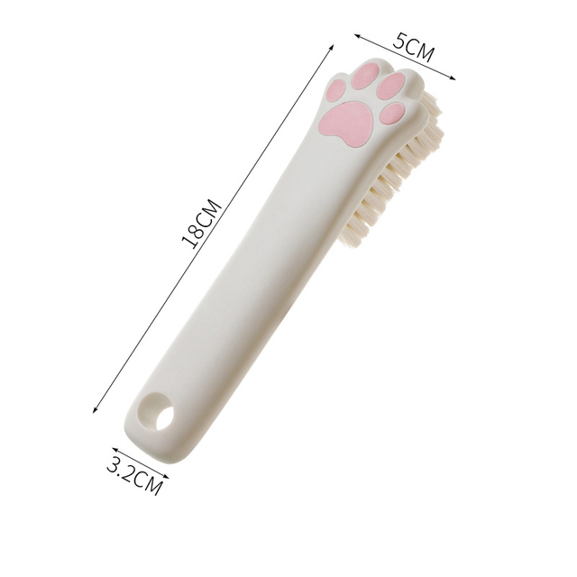 Cute Cat Paw Shoe Brush Eco-friendly Strong Decontamination Ability ABS Clothes Cleaning Brush for Home Sneakers Boot Cleaner